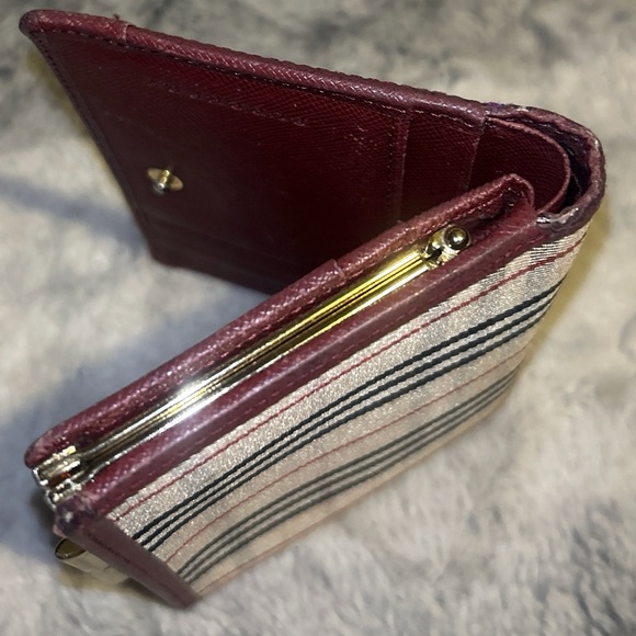 Burberry Nova Check Bi-Fold Wallet with red leather trim - Picture 7 of 14